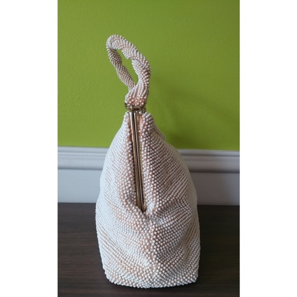 Vintage 50s Lumured Petite Bead Purse - Picture 4 of 8